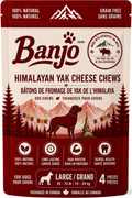 Banjo Himalayan Yak Cheese Dog Chews – Large Dogs – 4 Pack – 400 g