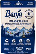 Banjo Himalayan Yak Cheese Dog Chews – Medium Dogs – 2 Pack – 140 g
