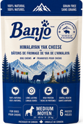 Banjo Himalayan Yak Cheese Dog Chews – Medium Dogs – 6 Pack – 420 g